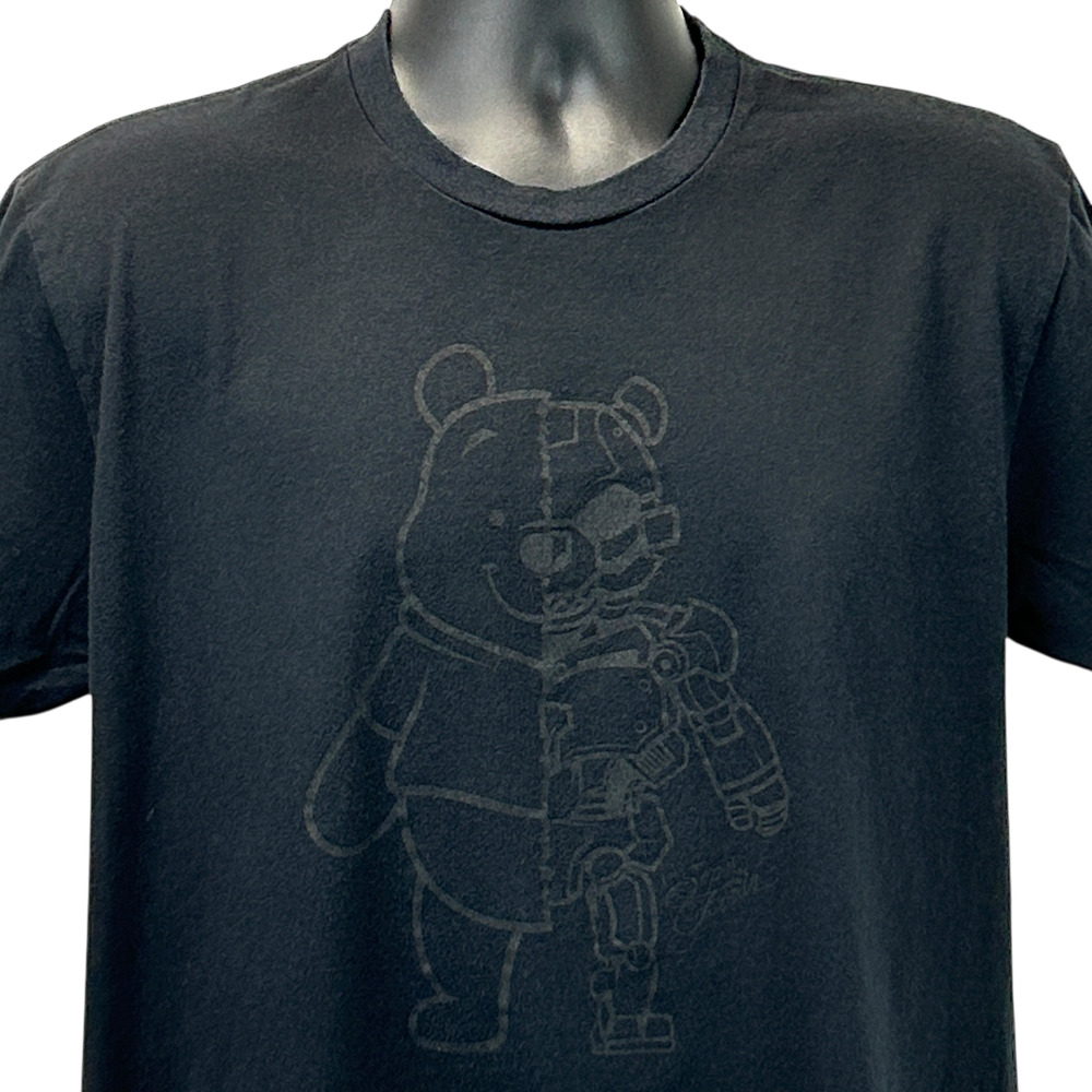 Winnie The Pooh Cyborg T Shirt Black On Black Robot Super Fresh Unisex L Large